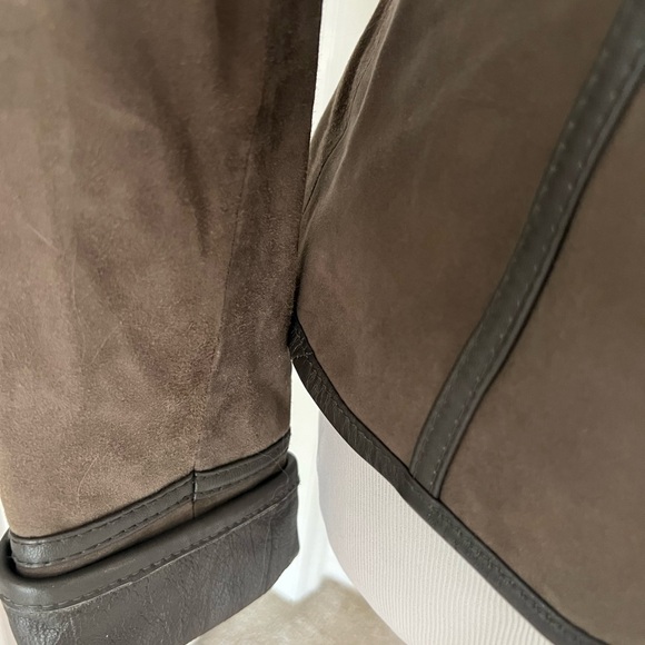 Suede Jacket with Leather Detailing - Picture 5 of 10